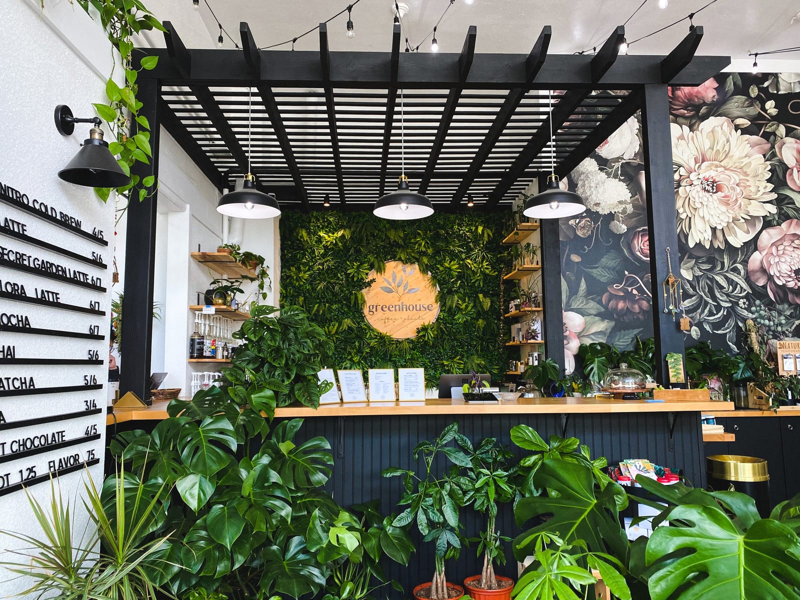 greenhouse coffee + plants