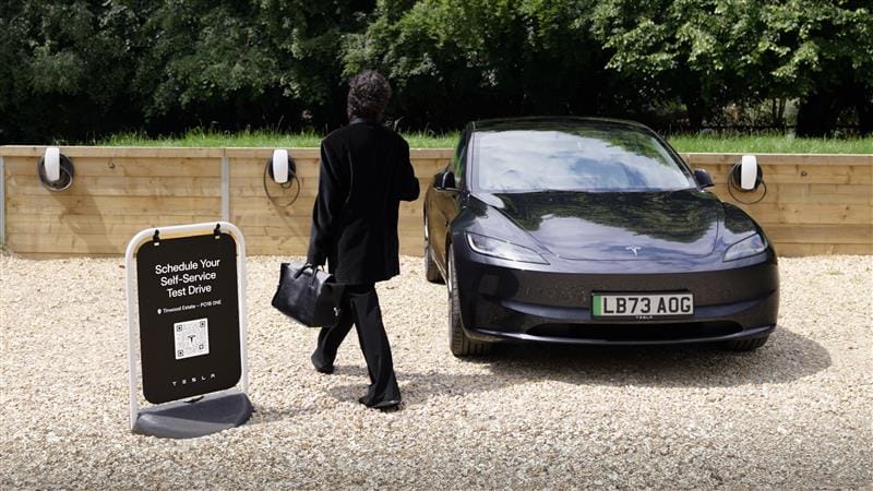 Tesla Self-Serve Test Drive - Mayfield Glasshouse Cafe