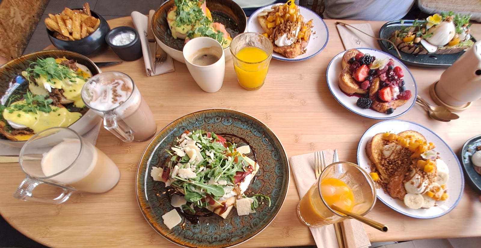 Honey Coffee and Food