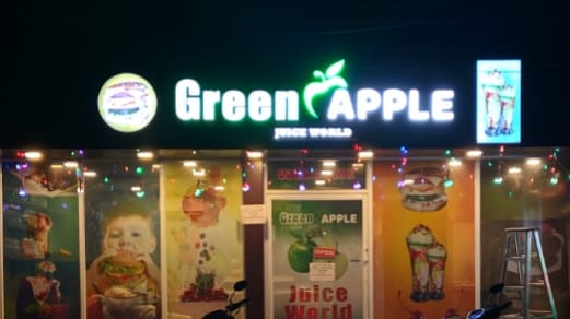Green apple juice world cafe