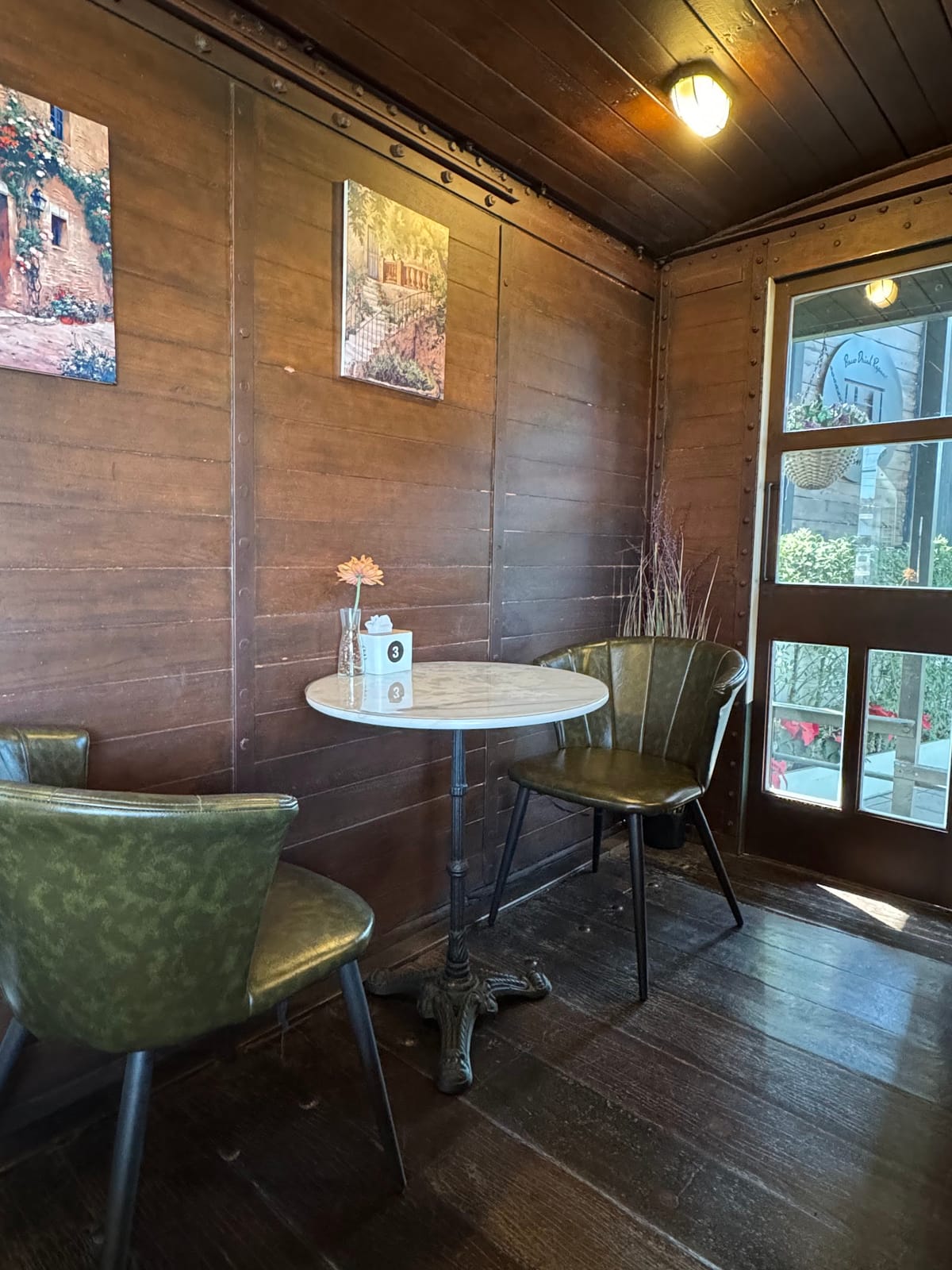 Cafe in Train by Marayart Chattra