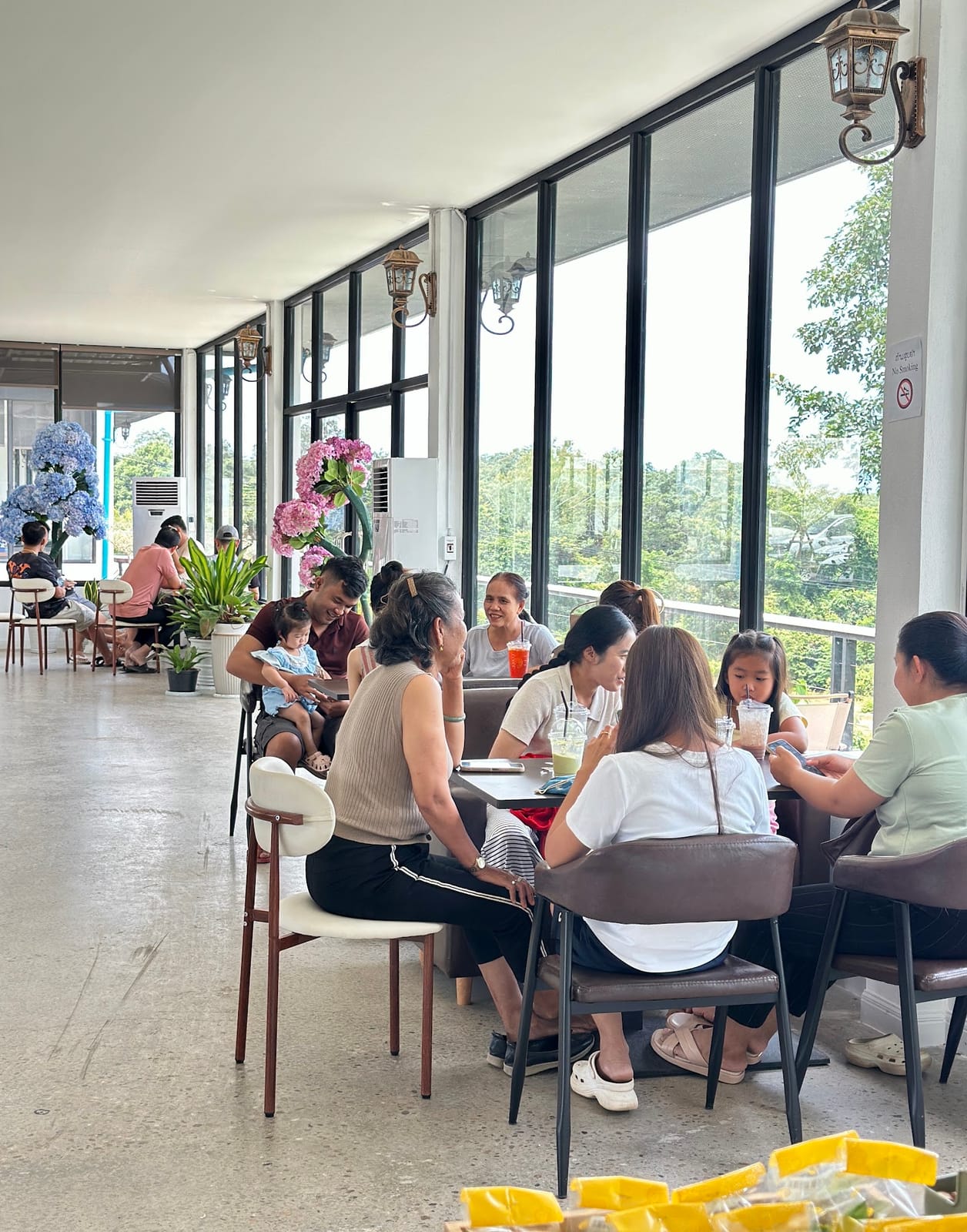 Login Cafe and electric car charging station