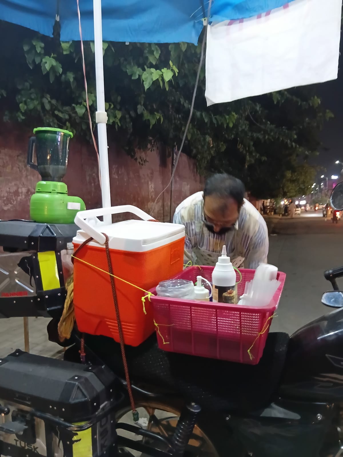 Cold coffee shop (he sells on bike)