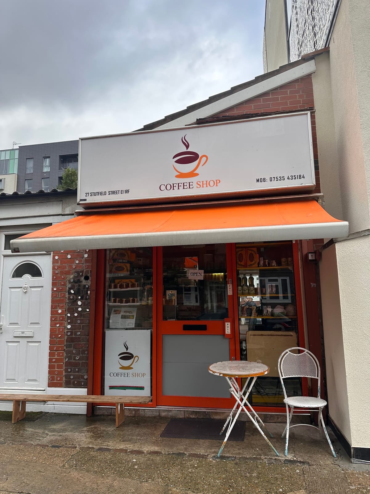 Coffee Shop - Stutfield Street