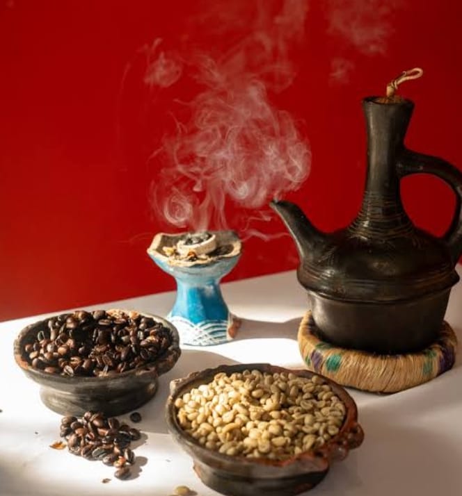 Qategna Ethiopian coffee and cousin