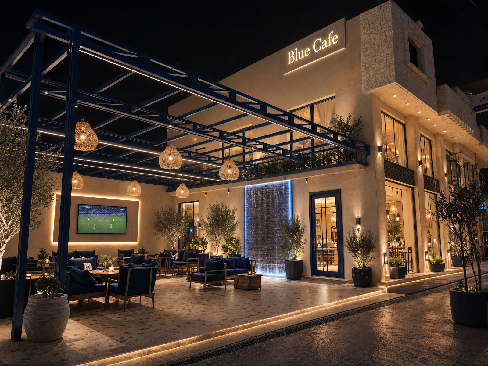 Blue cafe