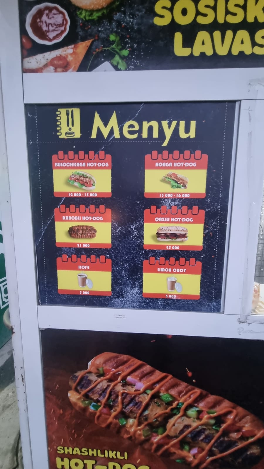 "Qazili Hot-Dog" Fast food shahobchasi