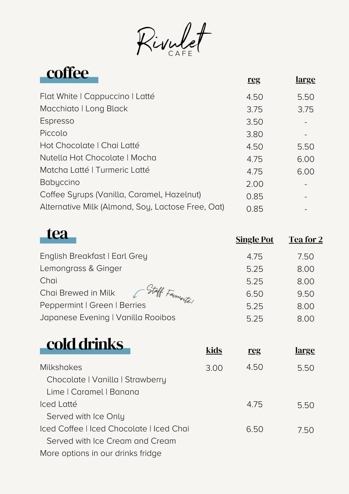 Rivulet Cafe