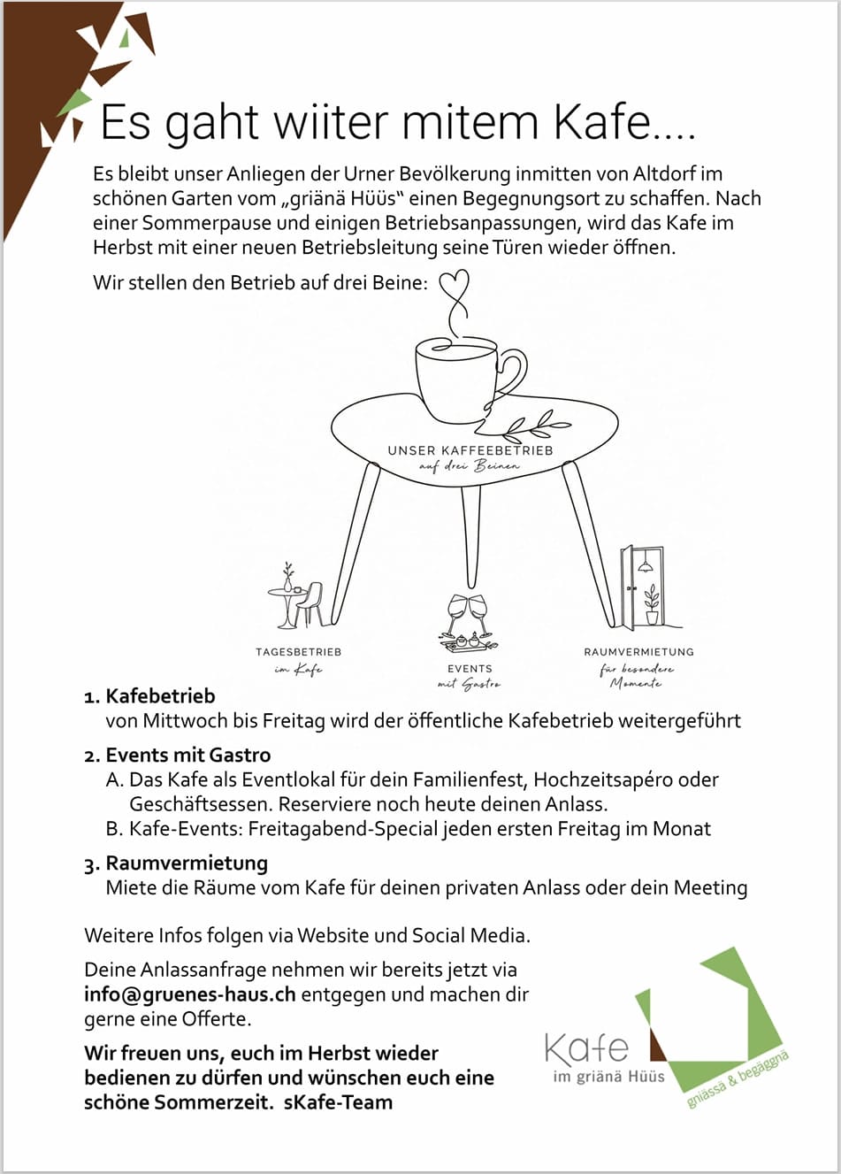 Kafe im griänä Hüüs